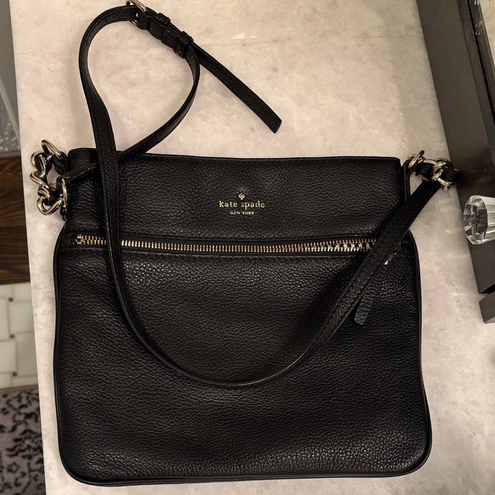 Kate Spade Black Pebbled Leather Crossbody Bag